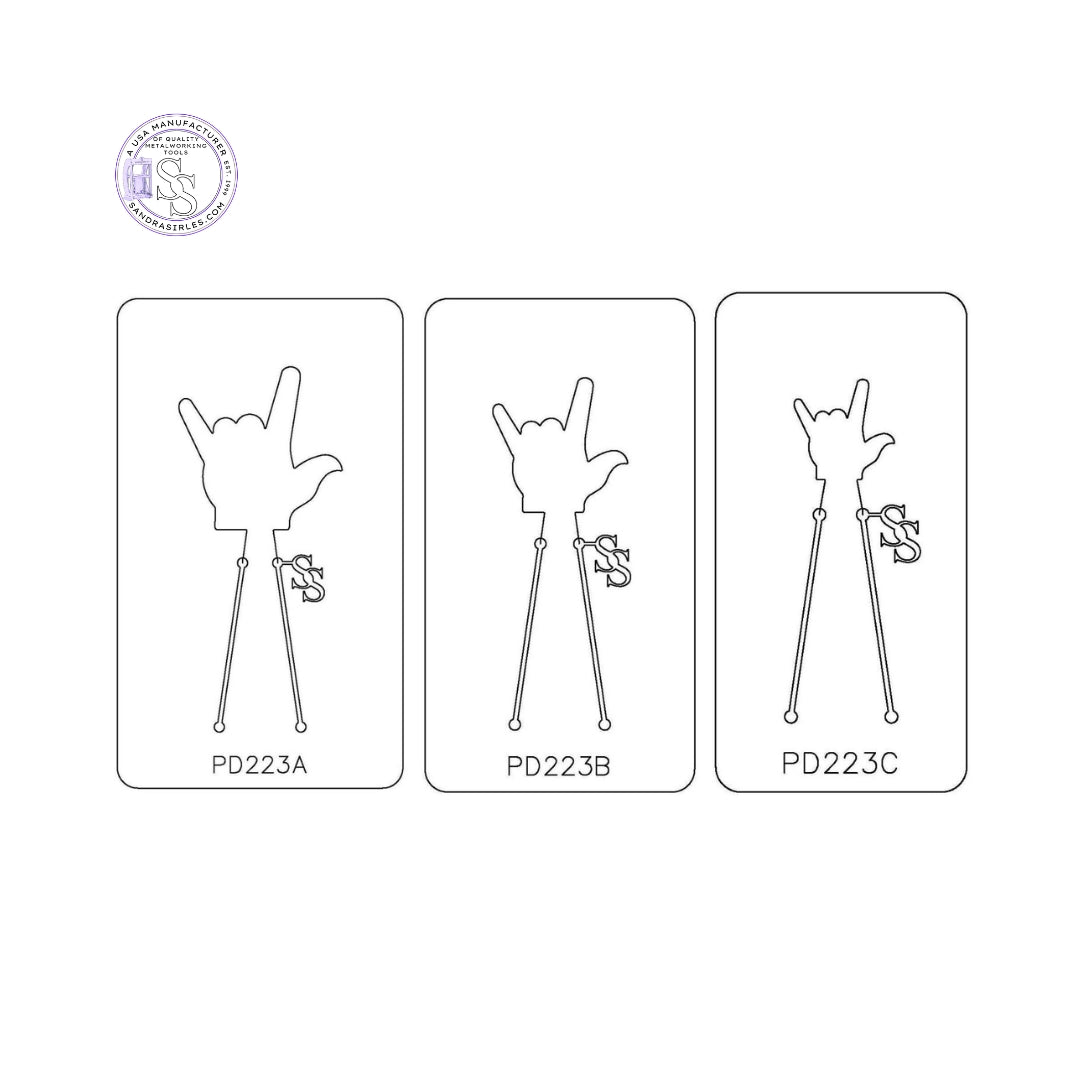 PANCAKE DIE PD223 I LOVE YOU SIGN LANGUAGE